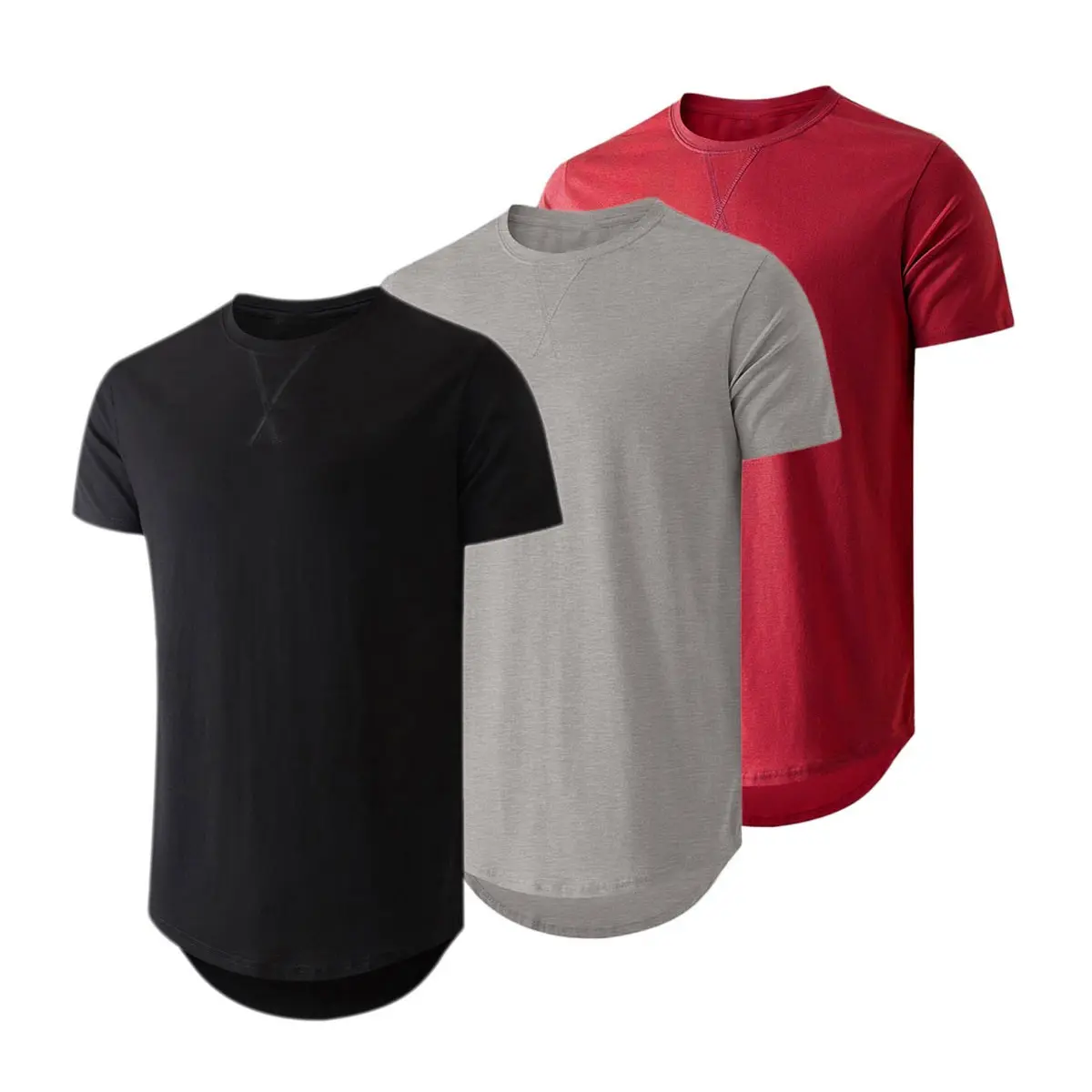 3-Pack Cotton Hip Hop Longline Crewneck Tees VIP - Image 6