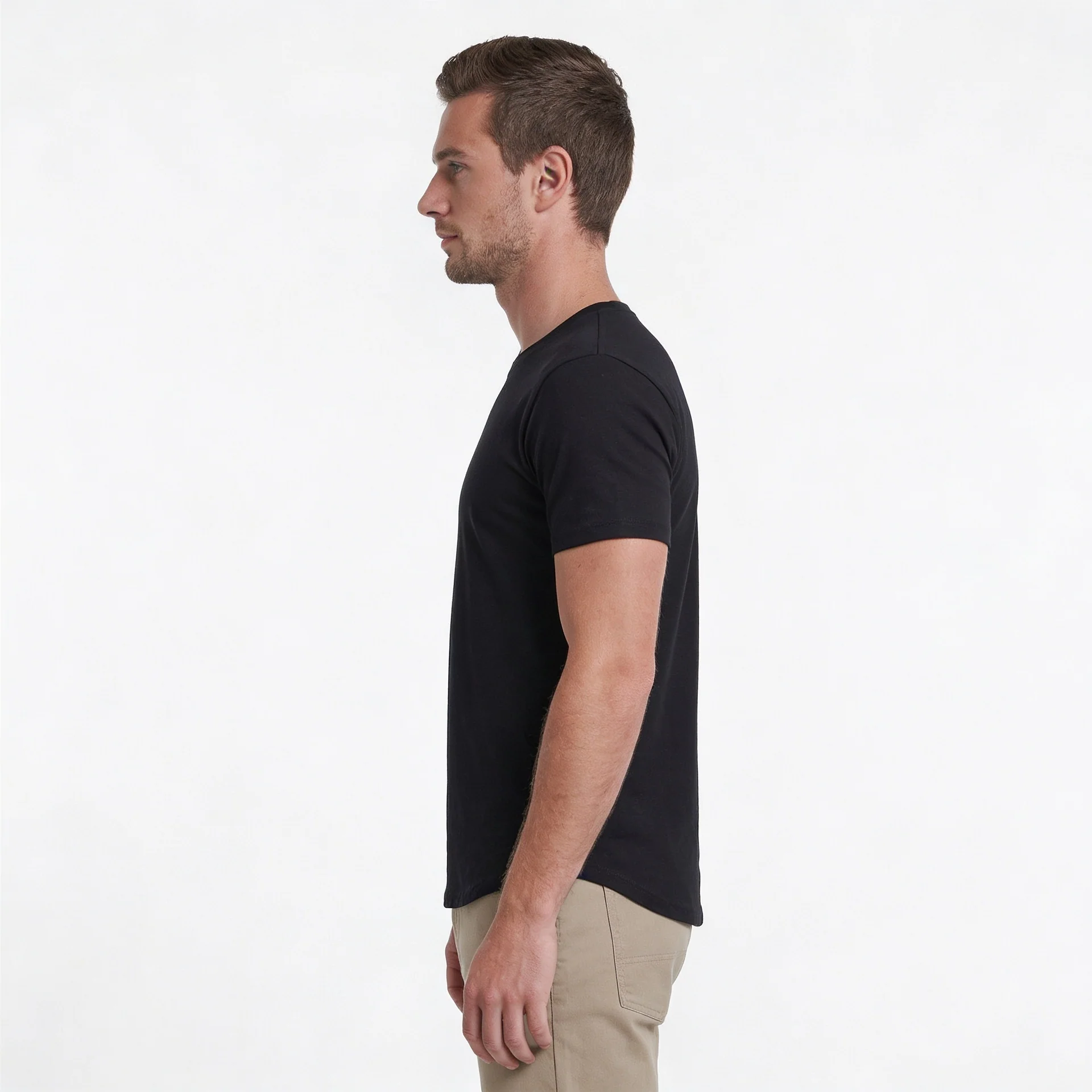 Classic Crew Neck with Curved Hem - Image 3