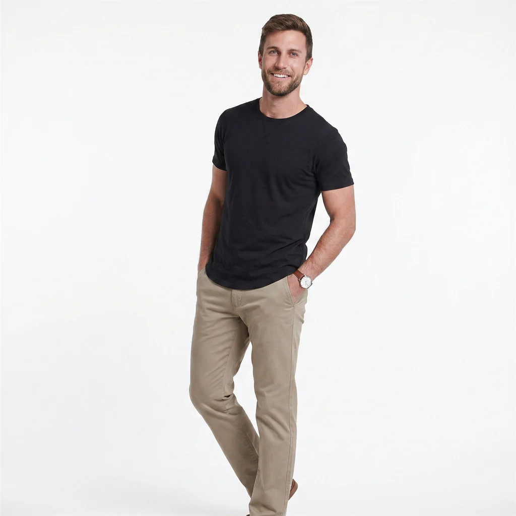 Classic Crew Neck with Curved Hem - Image 4