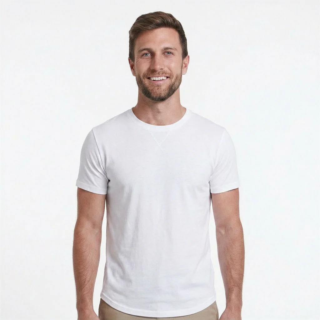 Classic Crew Neck with Curved Hem - Image 5