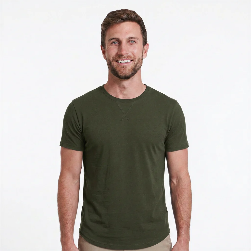 Classic Crew Neck with Curved Hem - Image 7