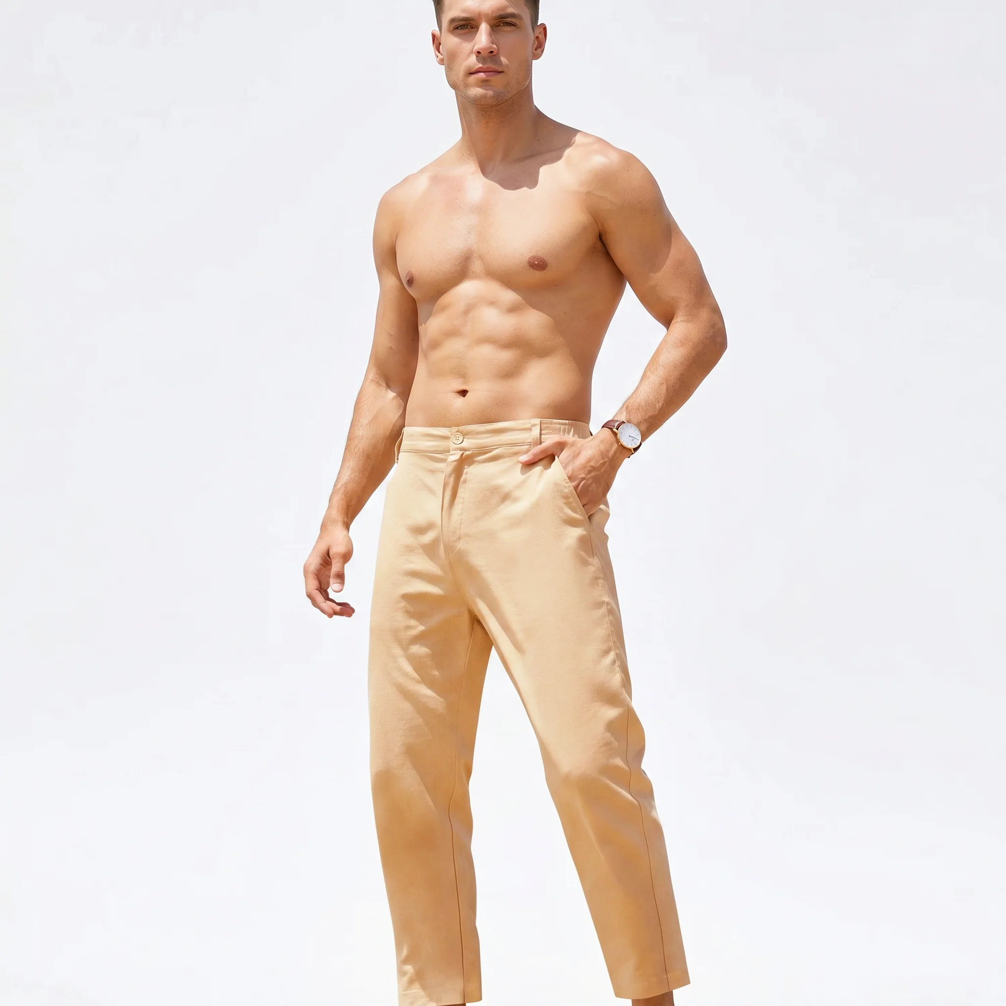 Cotton Linen Pants - Lightweight Casual Fit VIP - Image 3