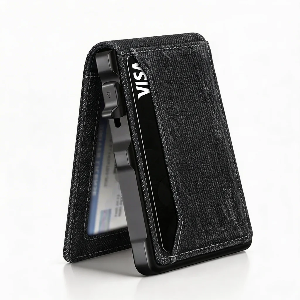 Minimalist RFID Slim Wallet with Money Clip - Image 7
