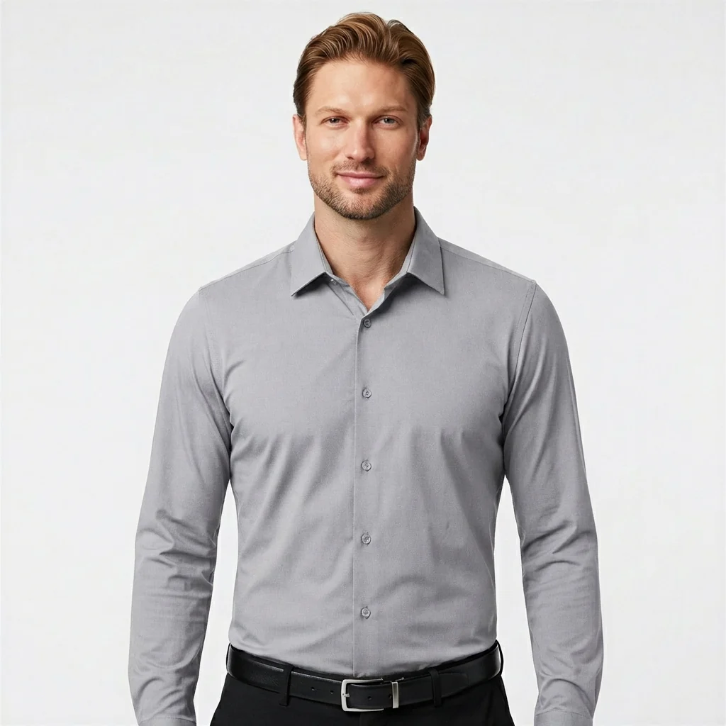 Stretch Slim Fit Long Sleeve Button Down VIP - Image 5