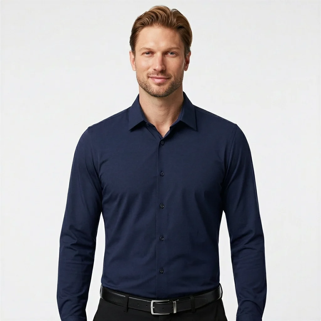 Stretch Slim Fit Long Sleeve Button Down VIP - Image 6