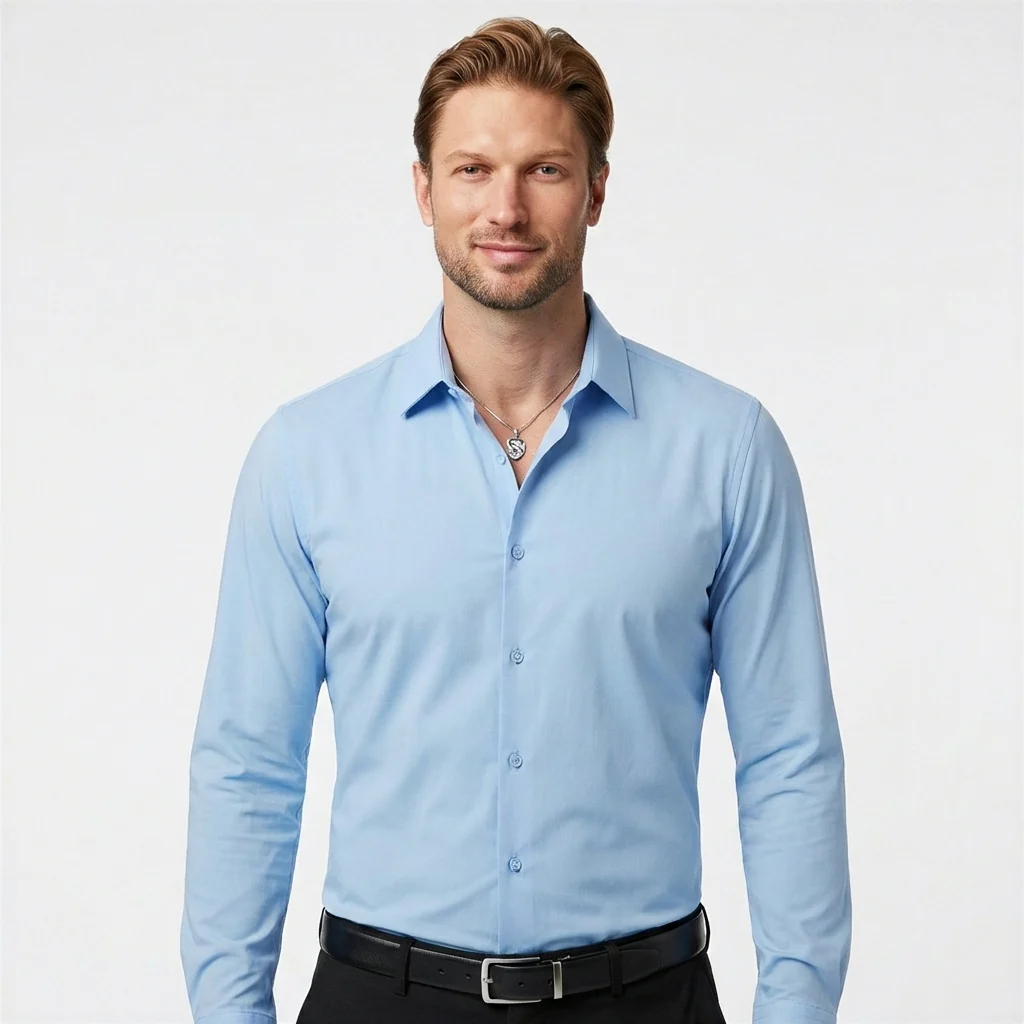 Stretch Slim Fit Long Sleeve Button Down VIP - Image 8