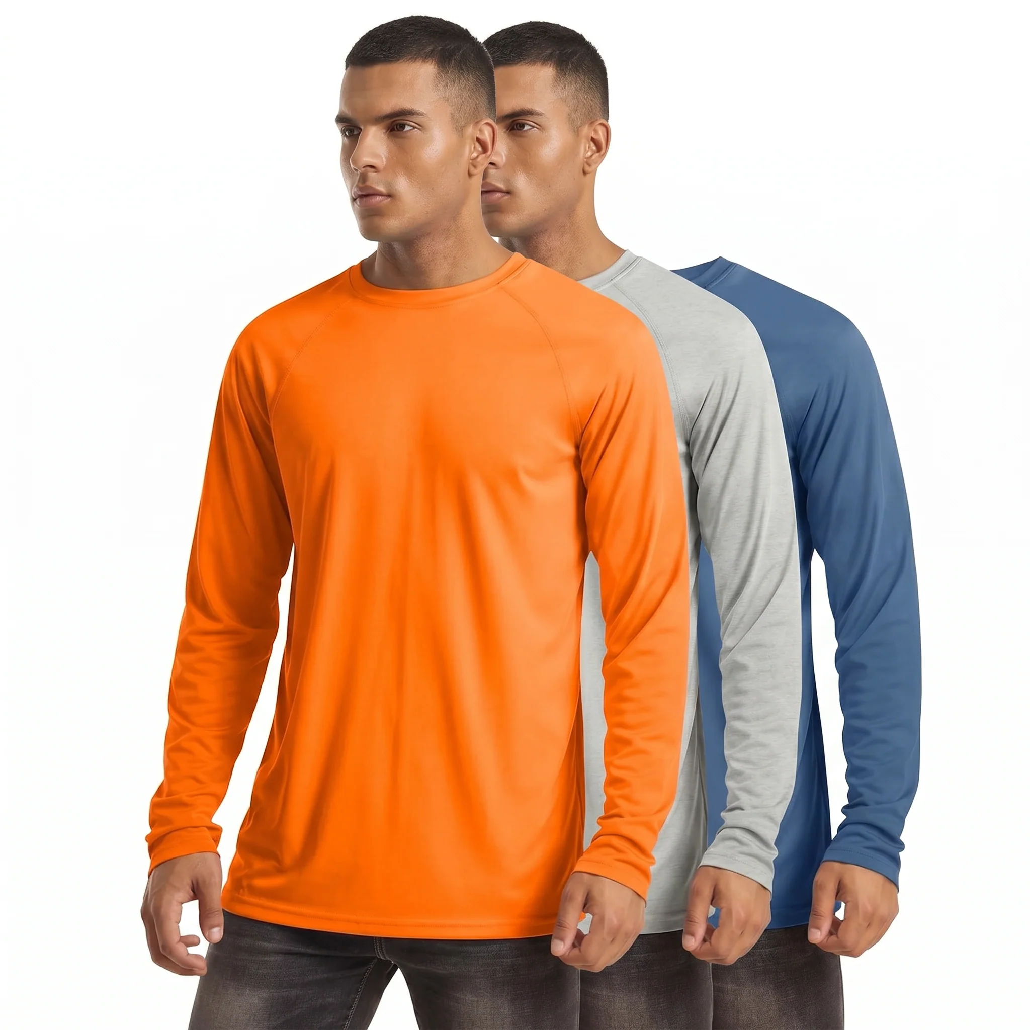 UPF 50+ Long Sleeve Athletic Shirts - 3-Pack VIP - Image 4